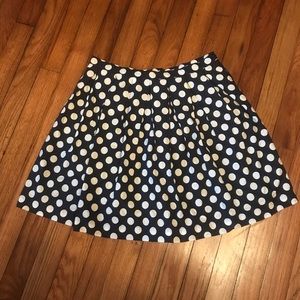 Forever 21 Pleated Polka Dot Skirt